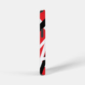 Coque iPhone 12 Mini graphisme rouge, noir et blanc (Côté droit)