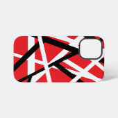 Coque iPhone 12 Mini graphisme rouge, noir et blanc (Verso Horizontal)