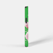 Coque iPhone 12 Mini Green Floral Soft Pink Flowers Elegant (Côté droit)