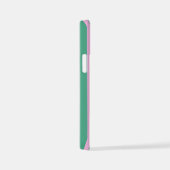 Coque iPhone 12 Mini Green Stripes and Soft Pink iPhone 12 Mini Case (Côté droit)