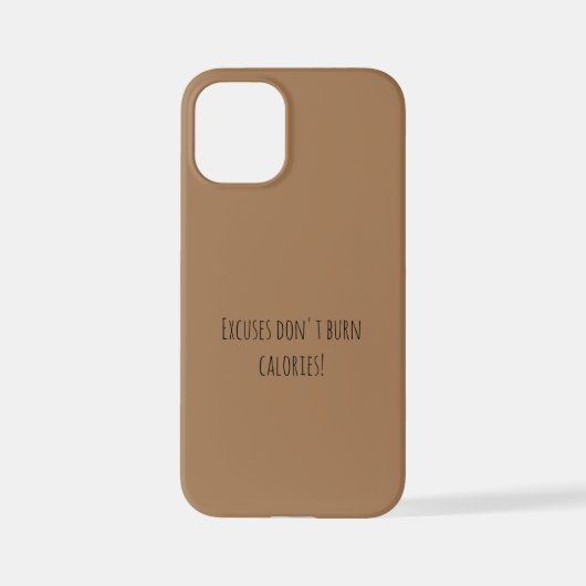 Coque iPhone 12 Mini Guillemets Motivation GYM Et Brown léger (Verso)
