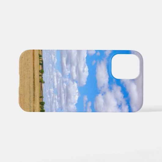 Coque iPhone 12 Mini Harvested wheat fields  (Verso Horizontal)