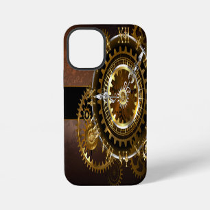 Coque iPhone 12 Mini Horloge Steampunk avec engrenages antiques