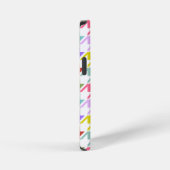 Coque iPhone 12 Mini Houndstooth Multicolor+White Big Motif (Côté droit)