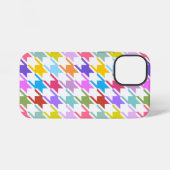 Coque iPhone 12 Mini Houndstooth Multicolor+White Big Motif (Verso Horizontal)