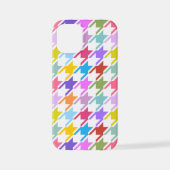 Coque iPhone 12 Mini Houndstooth Multicolor+White Big Motif (Verso)