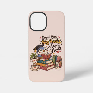 Coque iPhone 12 Mini Illustration de cahier de lecture de chouette mign