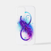 Coque iPhone 12 Mini Infinity with purple feather (Verso)