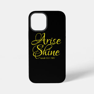 Coque iPhone 12 Mini Inspirant Levez-vous et brillez Foi Noir
