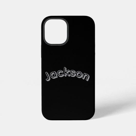 Coque iPhone 12 Mini Jackson Boys Name, (Verso)