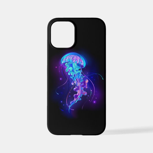 Coque iPhone 12 Mini Jellyfish éclatante couleur (Verso)