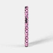 Coque iPhone 12 Mini Jolies fleurs noires et blanches (Côté droit)