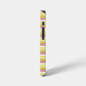 Coque iPhone 12 Mini Jolies rayures blanches jaunes (Côté gauche)