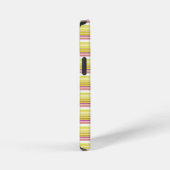 Coque iPhone 12 Mini Jolies rayures blanches jaunes (Côté droit)