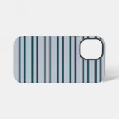 Coque iPhone 12 Mini Jolies rayures bleu gris (Verso Horizontal)