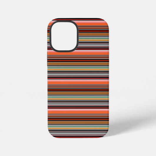 Coque iPhone 12 Mini Jolies rayures colorées (Verso)