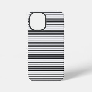 Coque iPhone 12 Mini Jolies rayures noires et blanches