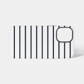 Coque iPhone 12 Mini Jolies rayures noires et blanches (Verso Horizontal)
