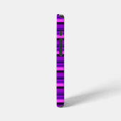 Coque iPhone 12 Mini Jolies rayures noires violettes chaudes (Côté gauche)