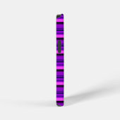 Coque iPhone 12 Mini Jolies rayures noires violettes chaudes (Côté droit)