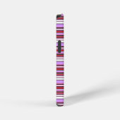 Coque iPhone 12 Mini Jolies rayures rouge violet (Côté droit)