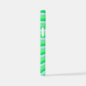 Coque iPhone 12 Mini Jolies rayures vert aqua (Côté droit)