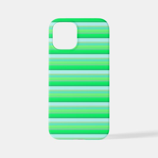 Coque iPhone 12 Mini Jolies rayures vert aqua (Verso)