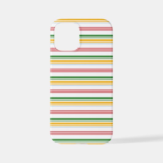 Coque iPhone 12 Mini Jolies rayures vert jaune (Verso)