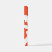 Coque iPhone 12 Mini Joyeuse marguerite rétro en orange et blanc (Côté droit)