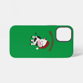 Coque iPhone 12 Mini Joyeux Noël Vache (Verso Horizontal)