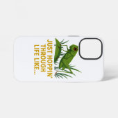 Coque iPhone 12 Mini "Just Hoppin’ Funny Grasshopper Art" (Verso Horizontal)
