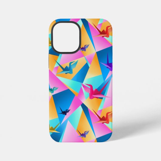 Coque iPhone 12 Mini Kaleidoscope d'origami (Verso)