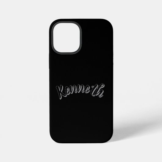 Coque iPhone 12 Mini Kenneth nom masculin, (Verso)