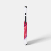 Coque iPhone 12 Mini Kiss Me Glossy Red Lips Art Illustration (Côté gauche)