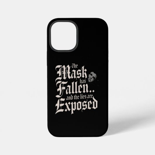 Coque iPhone 12 Mini La chute du masque de l'humanité (Verso)