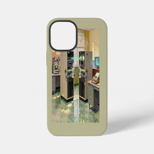 Coque iPhone 12 Mini « Langage Machine » - Technologie humoristique (Verso)