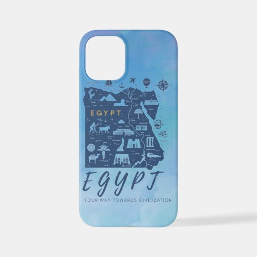 Coque iPhone 12 Mini L'Egypte votre chemin vers la civilisation (Verso)