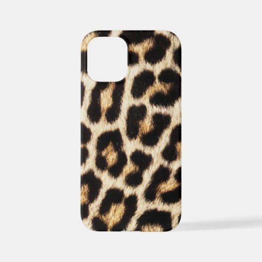 Coque iPhone 12 Mini Léopard iPhone 12 MiniSlim Coque, brillant (Verso)