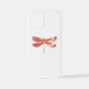 Coque iPhone 12 Mini Libellule fleur avec bijoux sakura