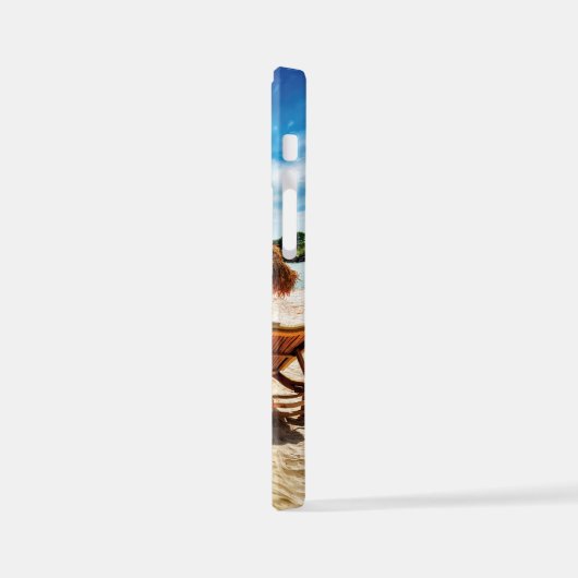 Coque iPhone 12 Mini Lounge on beach throw pillow (Côté gauche)