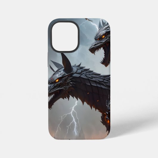 Coque iPhone 12 Mini Loups Cyborgs de Foudre (Verso)