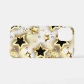 Coque iPhone 12 Mini Lumière transparente avec étoiles or (Verso Horizontal)