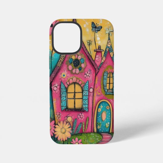 Coque iPhone 12 Mini Maisons d'art populaire fantaisistes (Verso)
