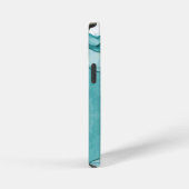 Coque iPhone 12 Mini Marbre bleu clair motif élégant moderne (Côté droit)
