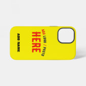 COQUE iPhone 12 MINI MARQUE VÉRIFIÉE JAUNE CLAIR ET MODERNE (Verso Horizontal)