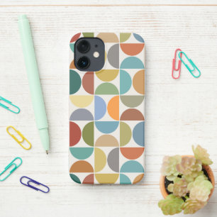 Coque iPhone 12 Mini MCM Semiccles Motif couleur grande sur crème