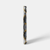 Coque iPhone 12 Mini Modern Cracked Gold White & black marble (Côté gauche)