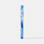 Coque iPhone 12 Mini Modern Stone Dusty Blue Marble (Côté gauche)