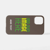 COQUE iPhone 12 MINI MODERNE ÉDITABLE SIMPLE CAFÉ IMAGE MODÈLE TEXTE (Verso Horizontal)
