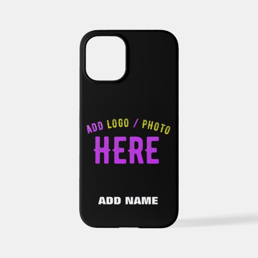 COQUE iPhone 12 MINI MODERNE ET MODERNE PERSONNALISABLE NOIR VÉRIFIÉ (Verso)